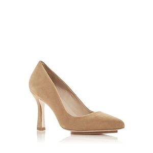 SALONE MONET Womens Beige Recessed 1/2" Platform Anita Almond Stiletto Pumps 7